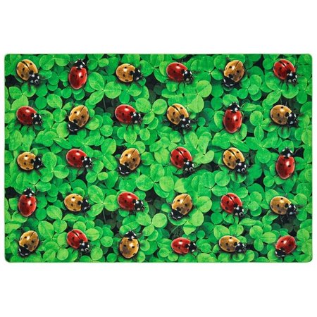 CARPETS FOR KIDS 6 x 9 ft. Rectangle Real Ladybug Seating Rug 60016